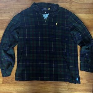 Vintage Men's Polo Ralph Lauren Plaid Estate-Rib Pullover Large